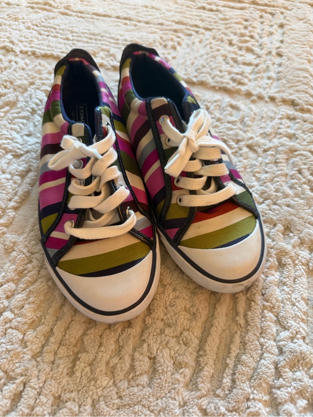 Coach Multicolor Stripe Low-Top Sneakers - Picture 2 of 6